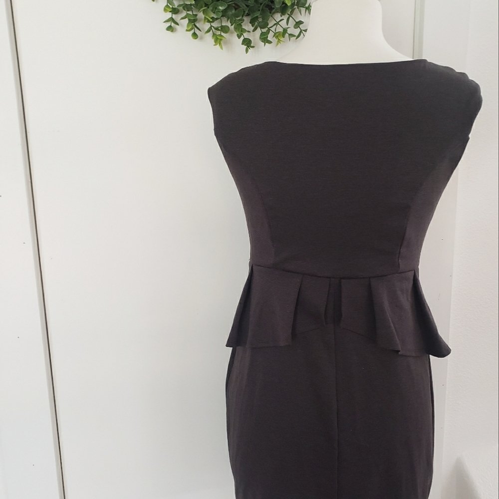 Charcoal grey midi dress (formal)